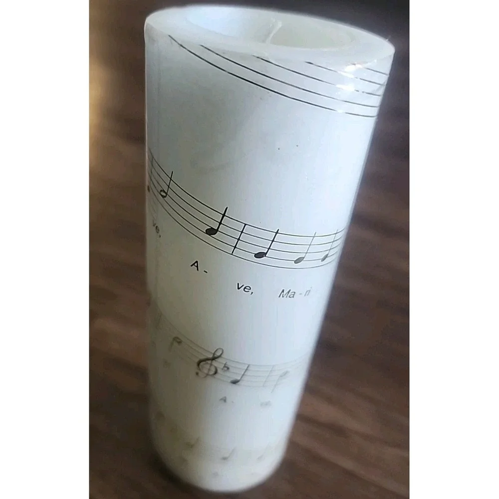 AVE MARIA Christian Vigin Mary Lourdes Religious Pillar Candle Made In France